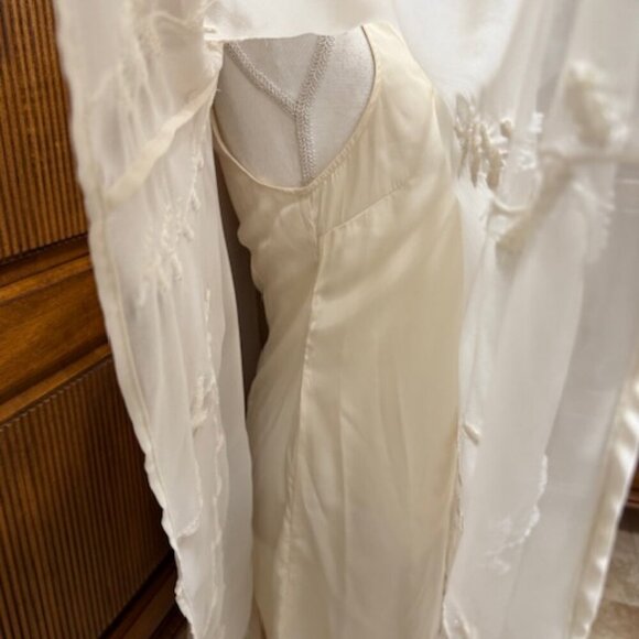 Free People Beaded Mini Cape Dress Tunic Boho Flowy Sheer Overlay Size XS - Picture 4 of 10